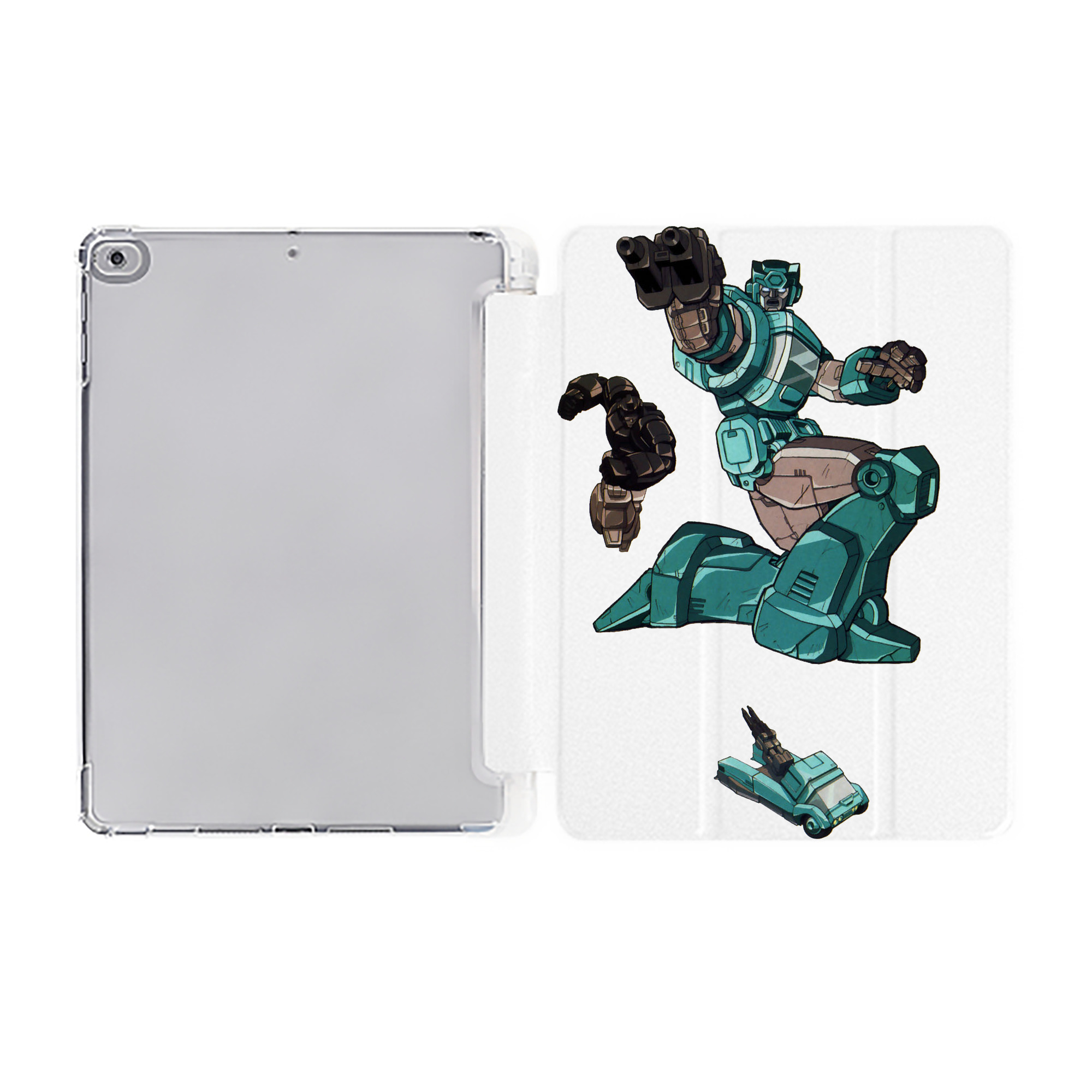 （画像用）  IPad ケース ペン収納付き 三つ折りスタンド PUレザー×シリコン 対応機種9.5/10.5/10.9インチ